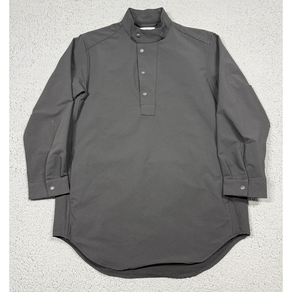 Snow Peak Jacket Mens S Black Wool‎ Blend Long Sleeve Snap Front Stretch Japan